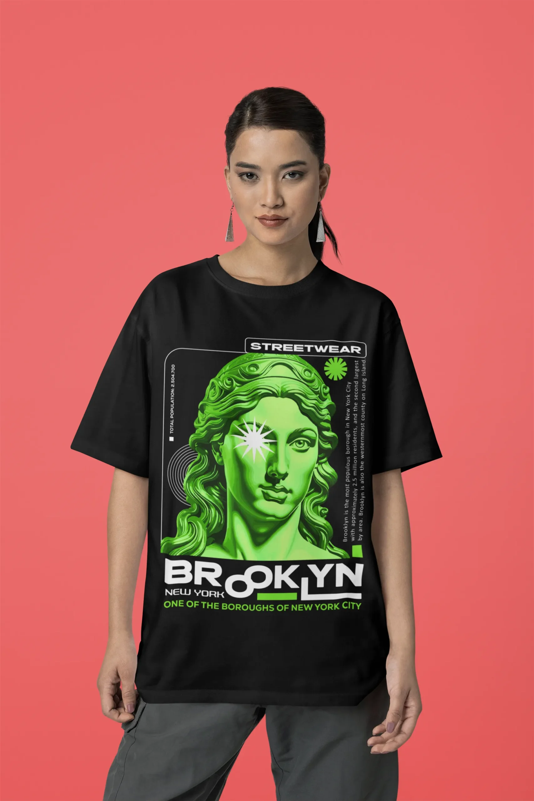 Oversize Escultura Neón Brooklyn Streetwear