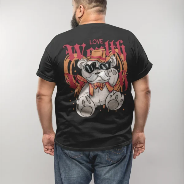 Camiseta Gráfica "Love Wolf" Rebelde y Audaz