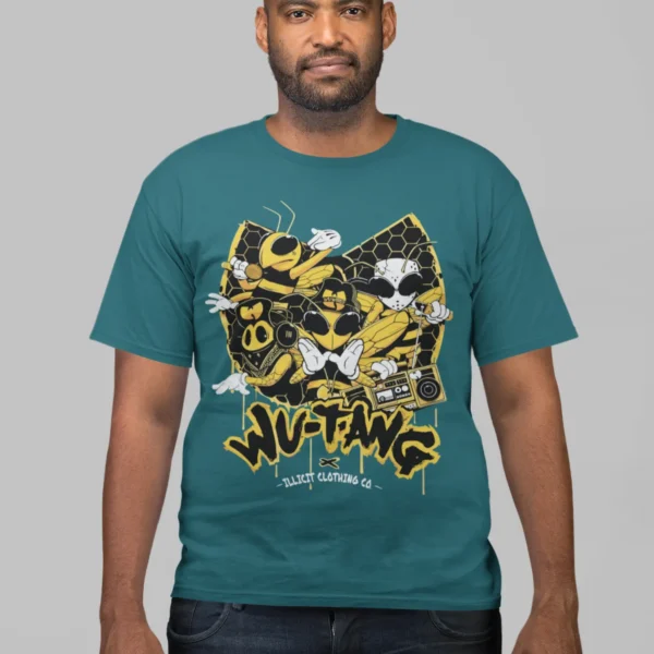 Camiseta Gráfica "Wu-Tang" Hip-Hop Clásico