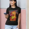 12404_17_11zon Camiseta con Diseño de Oso y Fuego