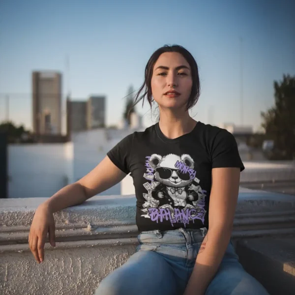 Camiseta "Money Balance" Panda y Dinero